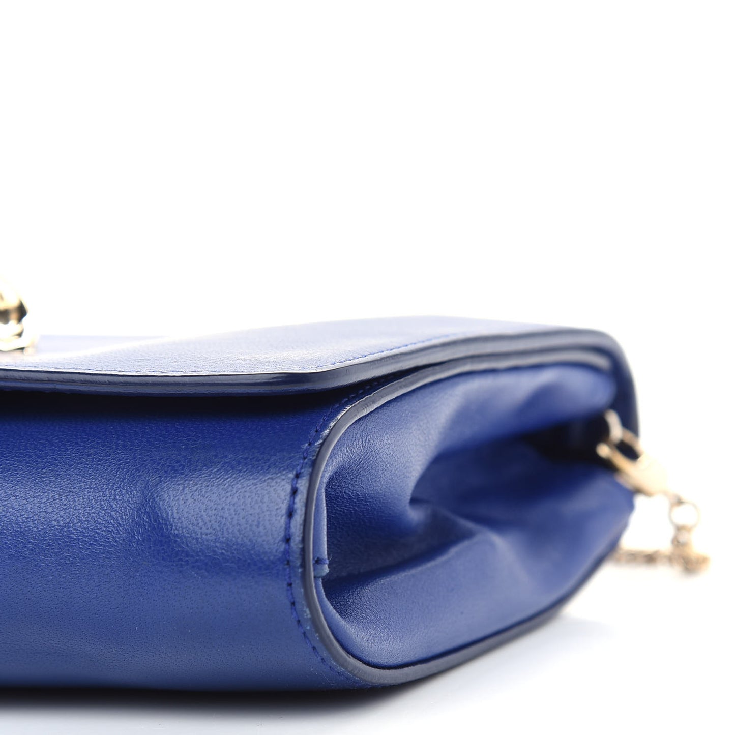 Lambskin Palazzo Chain Evening Bag Blue