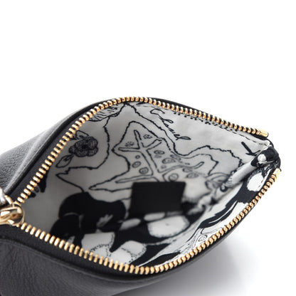 Chanel Goatskin Small CC Clover Cosmetic Case Black 5 of 8