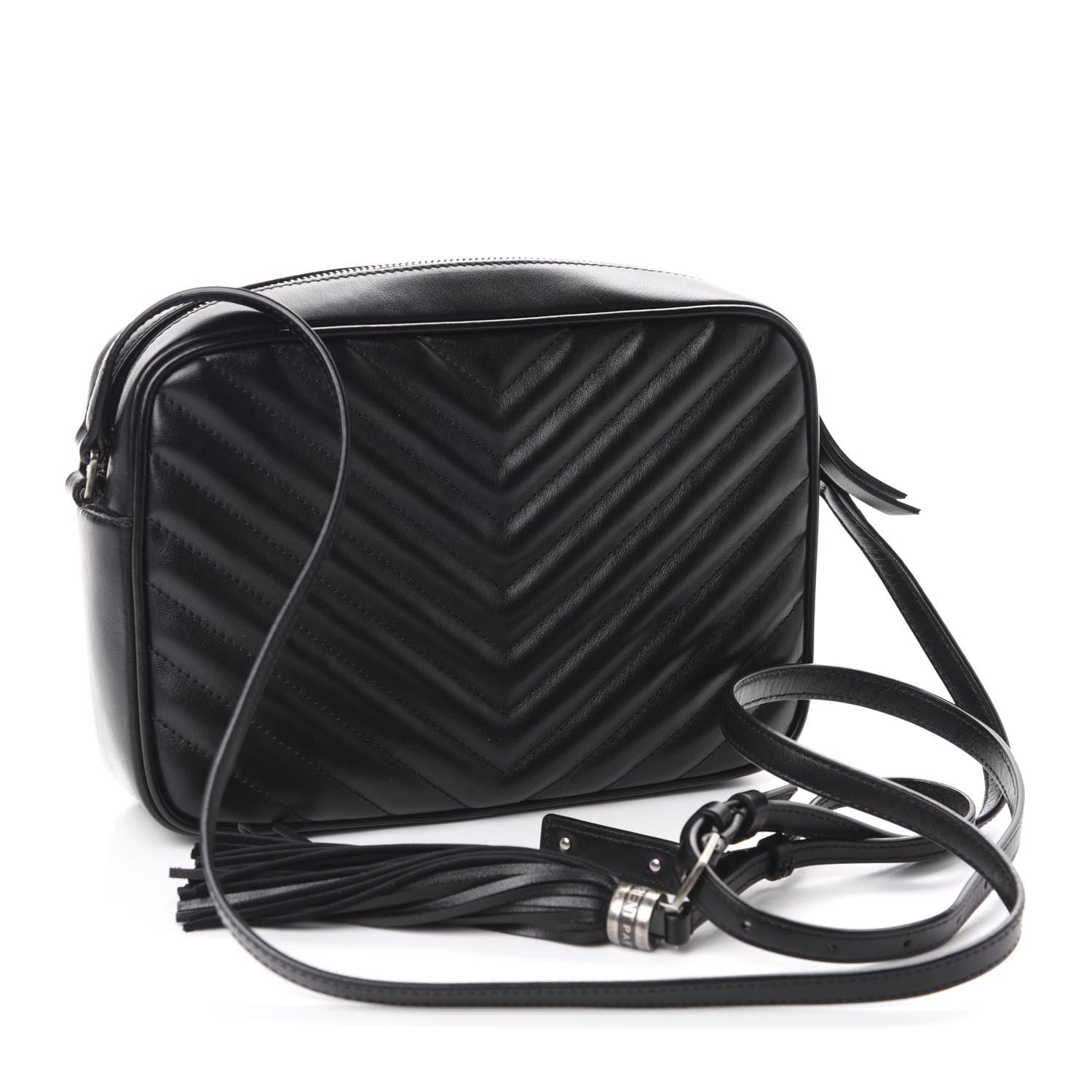Saint Laurent Calfskin Matelasse Monogram Lou Camera Bag Black 3 of 11