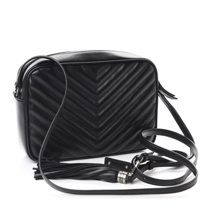 Saint Laurent Calfskin Matelasse Monogram Lou Camera Bag Black 3 of 11