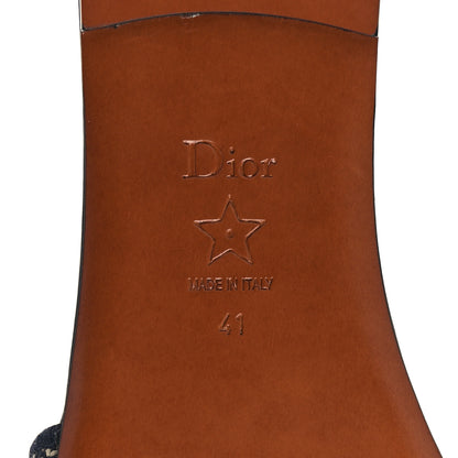 Christian Dior Canvas Embroidered Dway Mules Slide Sandals 41 Deep Blue 6 of 9