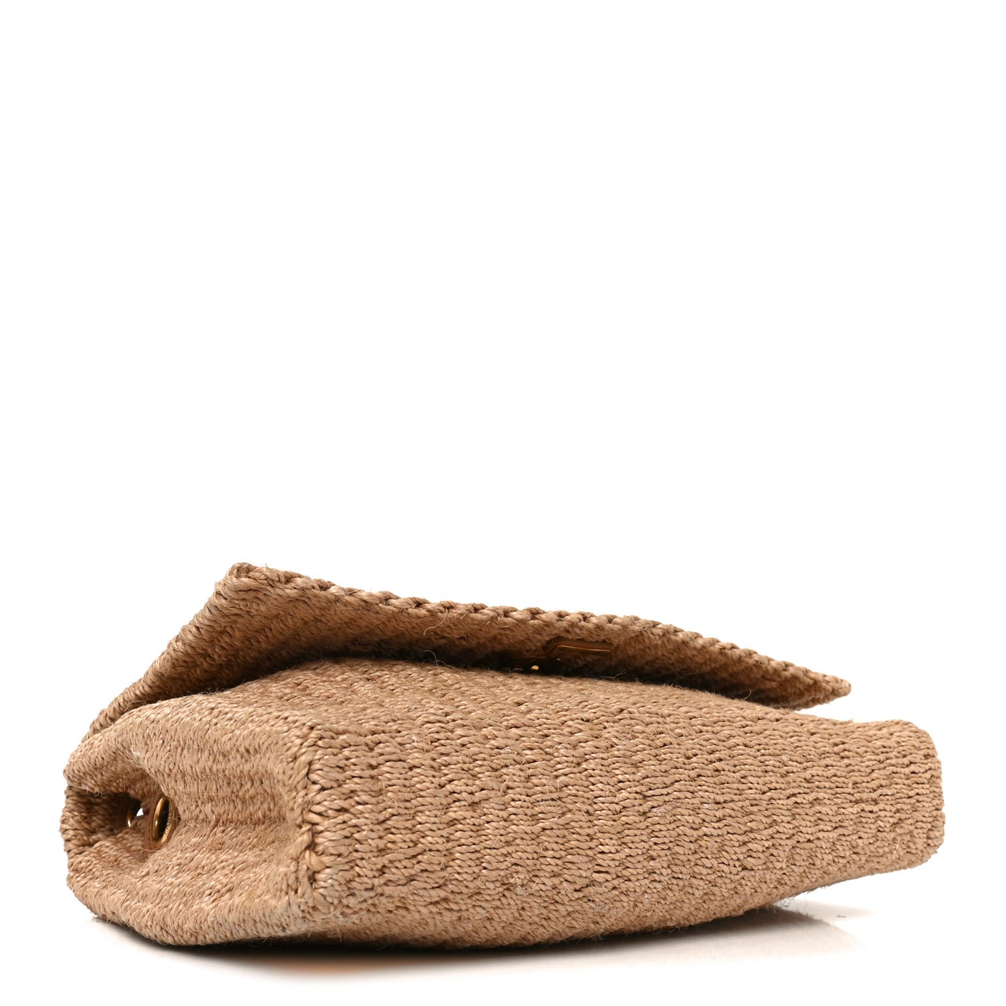 Raffia Medium Monogram Kate Satchel Natural