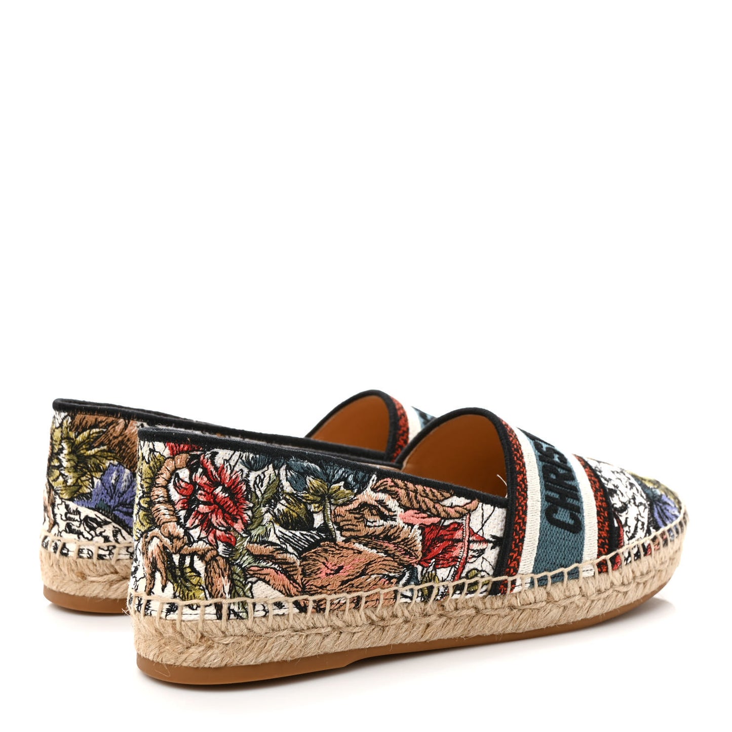 Canvas Mille Fleurs Embroidered Granville Espadrille 39 Multicolor