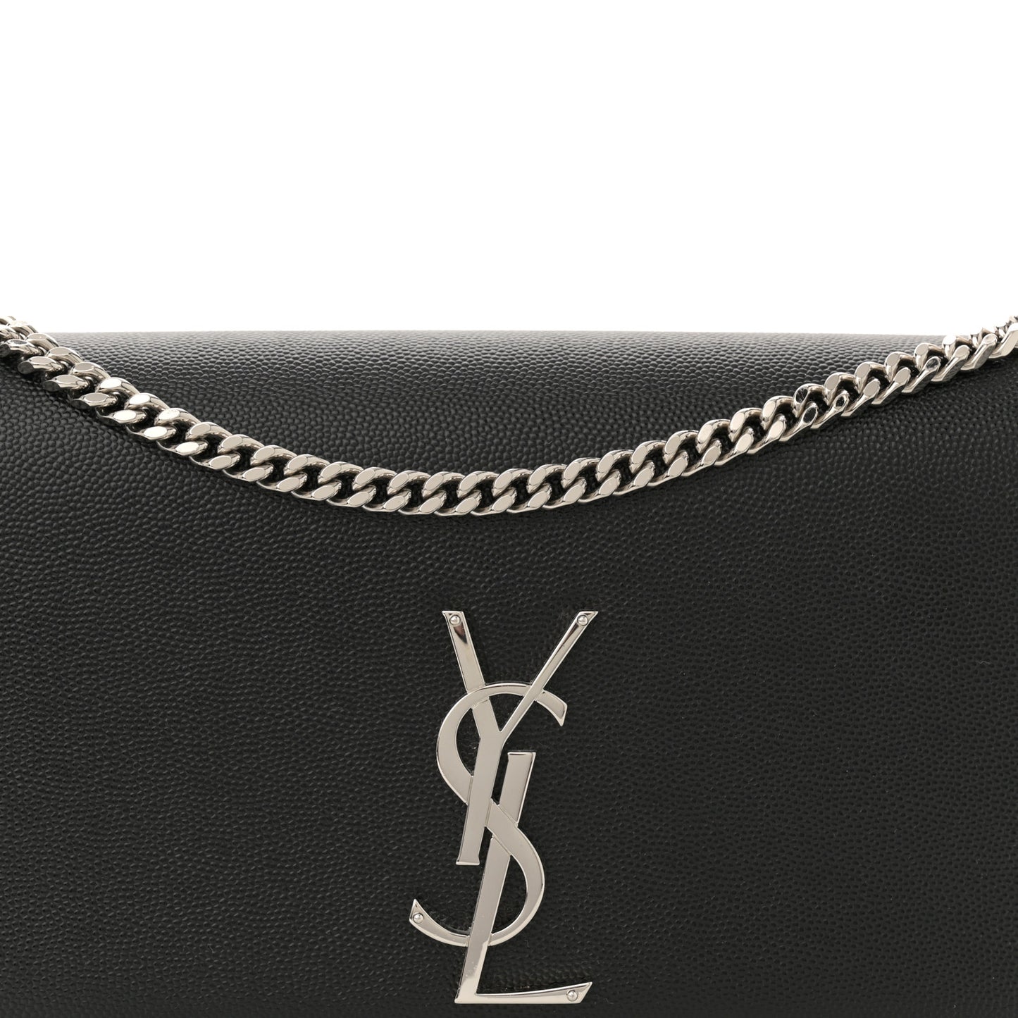 Grain De Poudre Medium Classic Monogram Kate Satchel Black