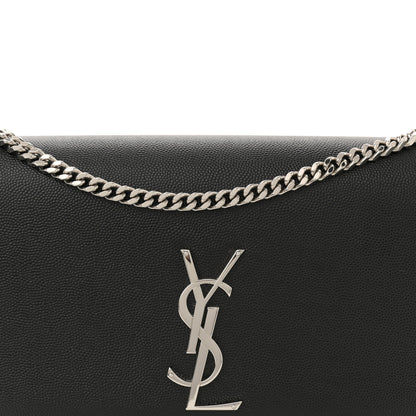 Saint Laurent Grain De Poudre Medium Classic Monogram Kate Satchel Black 8 of 10