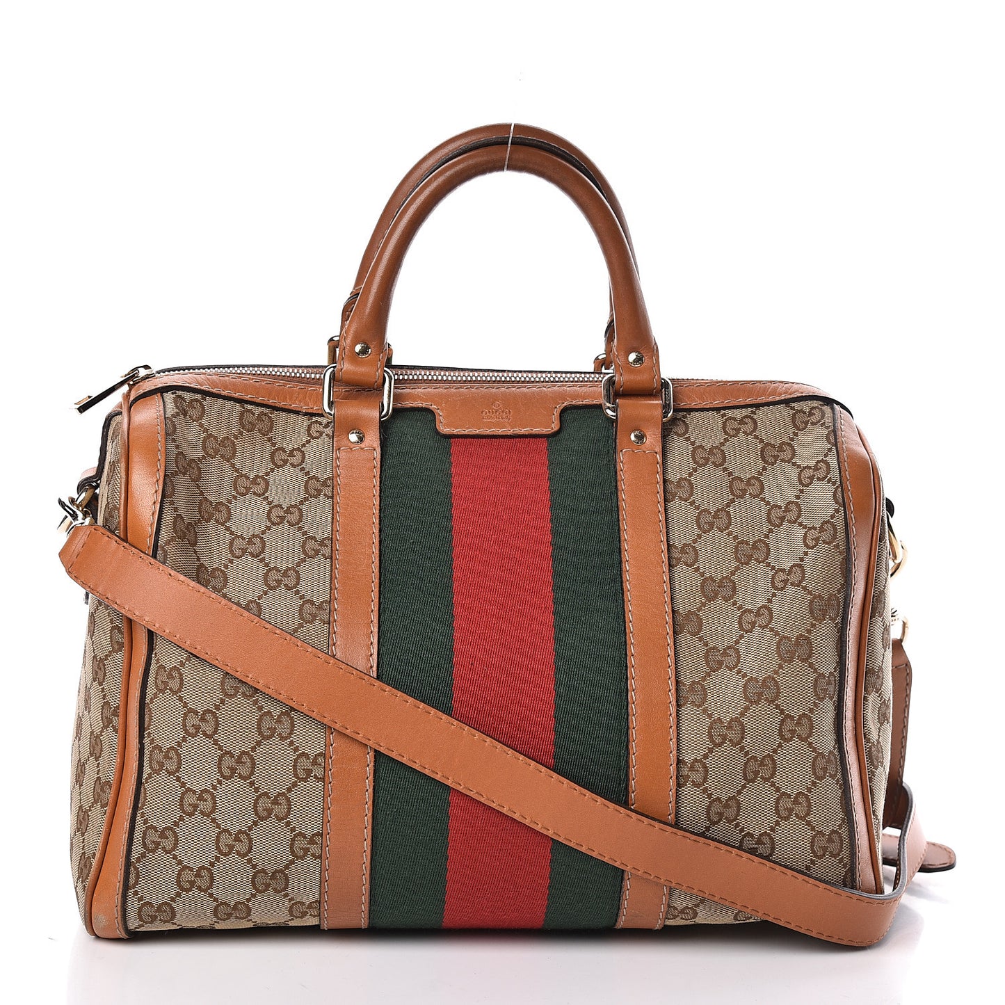 Monogram Vintage Web Medium Boston Tobacco