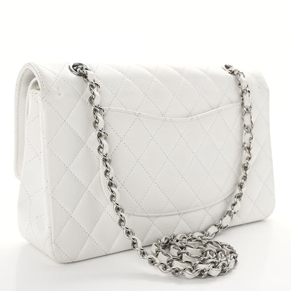 Chanel Caviar Quilted Medium Double Flap White 3 of 10