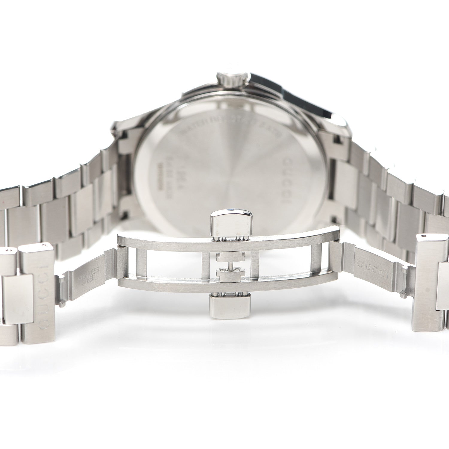 Gucci Stainless Steel Diamond Bezel Black Mother of Pearl 38mm G-Timeless Quartz Watch 5 of 6