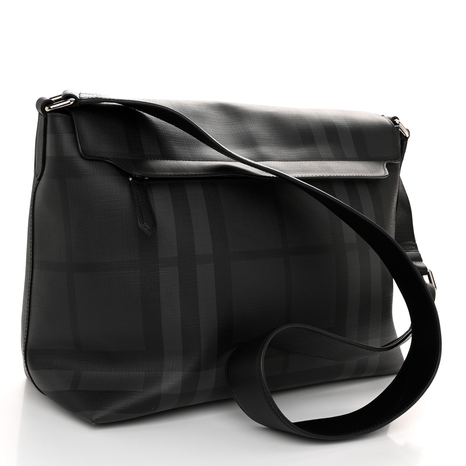 Burberry London Check Large Burleigh Messenger Charcoal 3 of 10