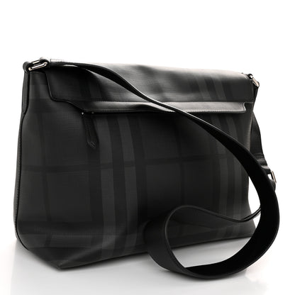 Burberry London Check Large Burleigh Messenger Charcoal 3 of 10