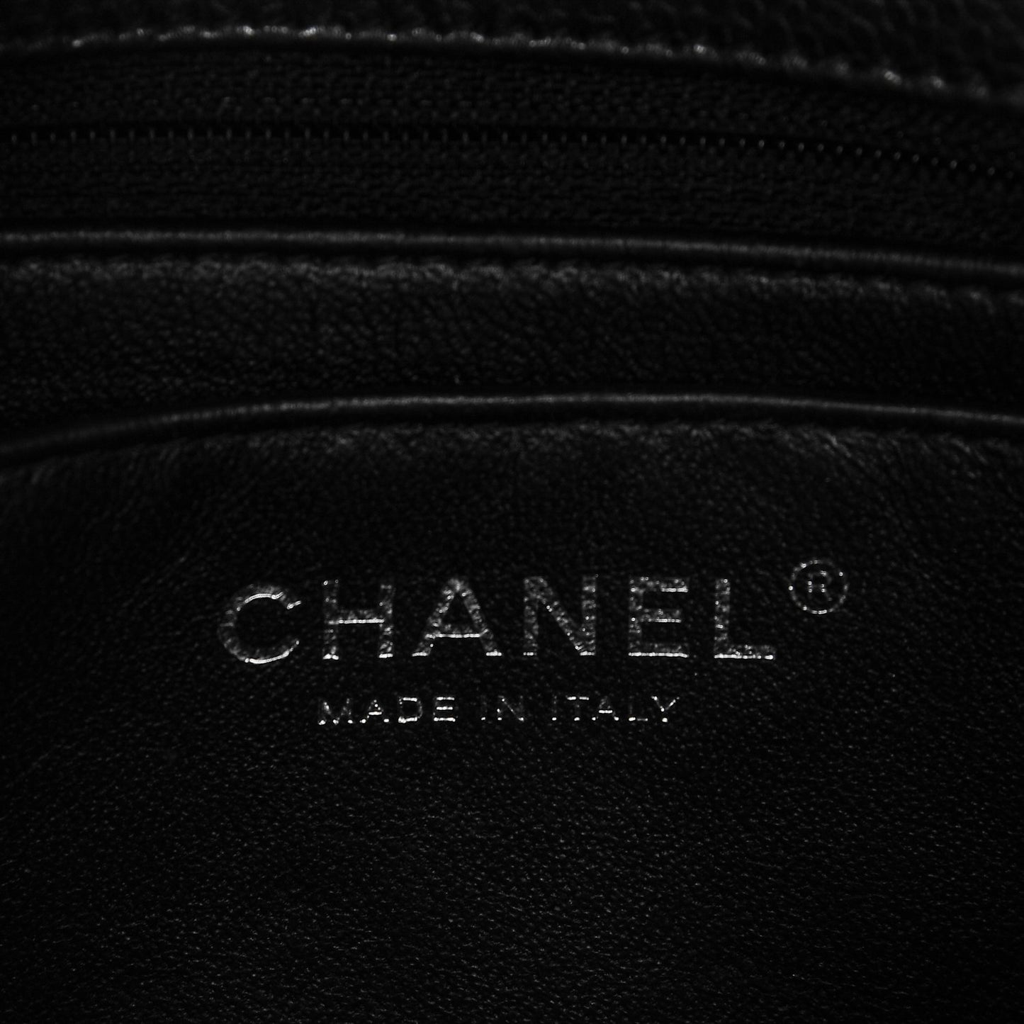 Caviar Quilted Mini Rectangular Flap Charcoal