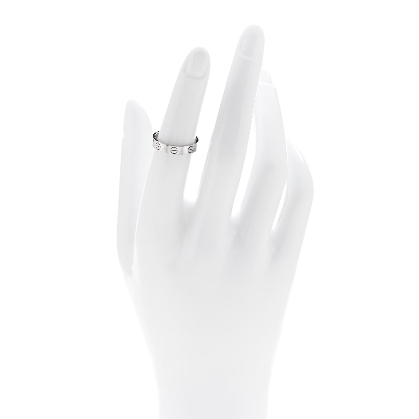 18K White Gold 3.5mm LOVE Wedding Band Ring 50 5.25