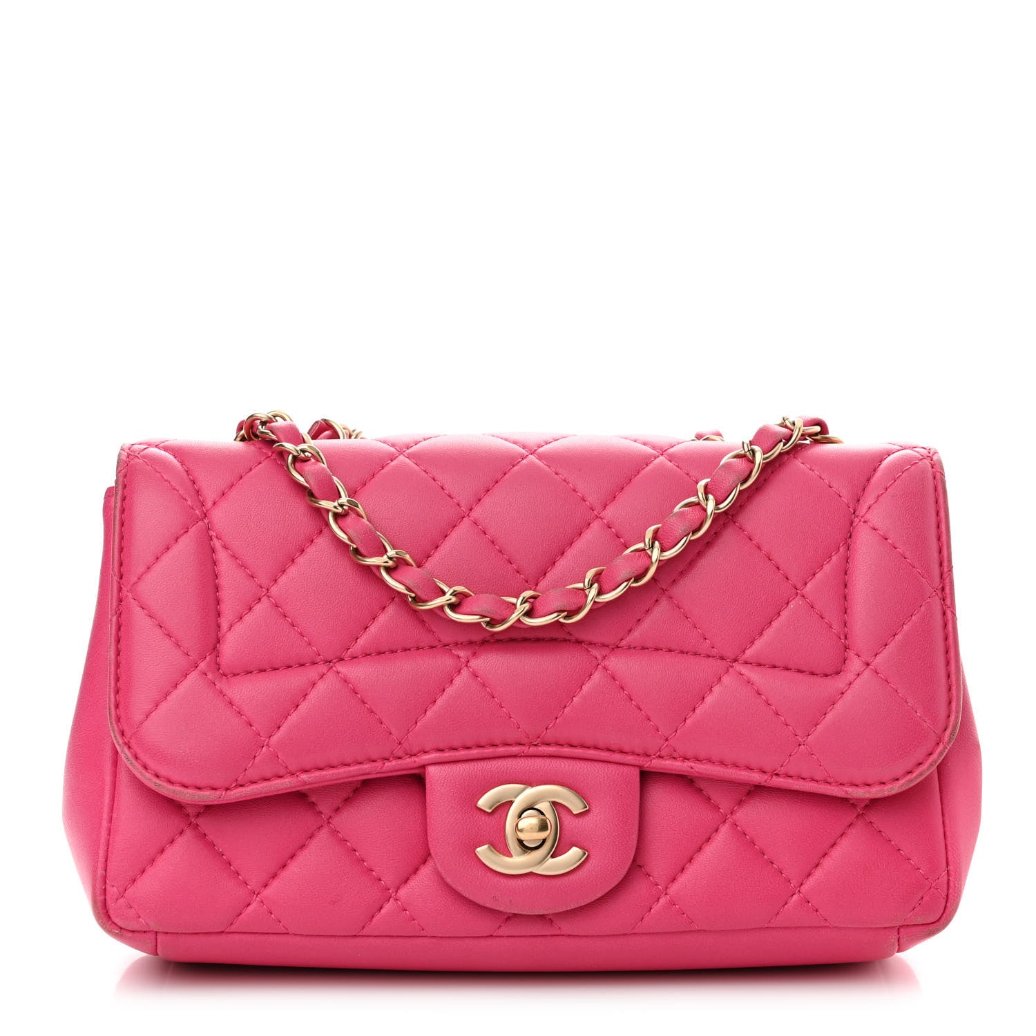 Chanel Lambskin Quilted Mini Mademoiselle Chic Flap Pink 1 of 15