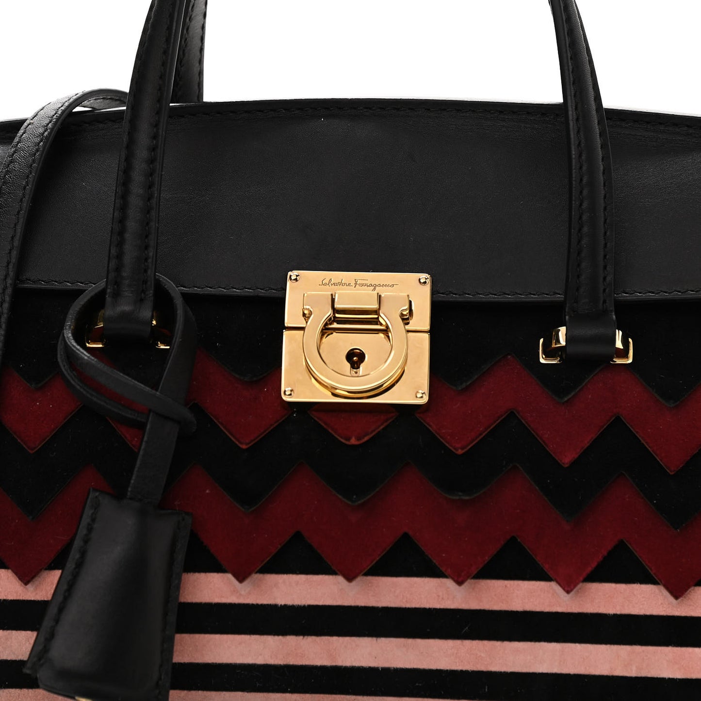Calfskin Suede Mara Shoulder Bag Black Opera