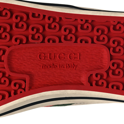 Gucci GG Monogram Web Womens 1977 Tennis High Top Sneakers 37 Beige Ebony Mystic White 6 of 8