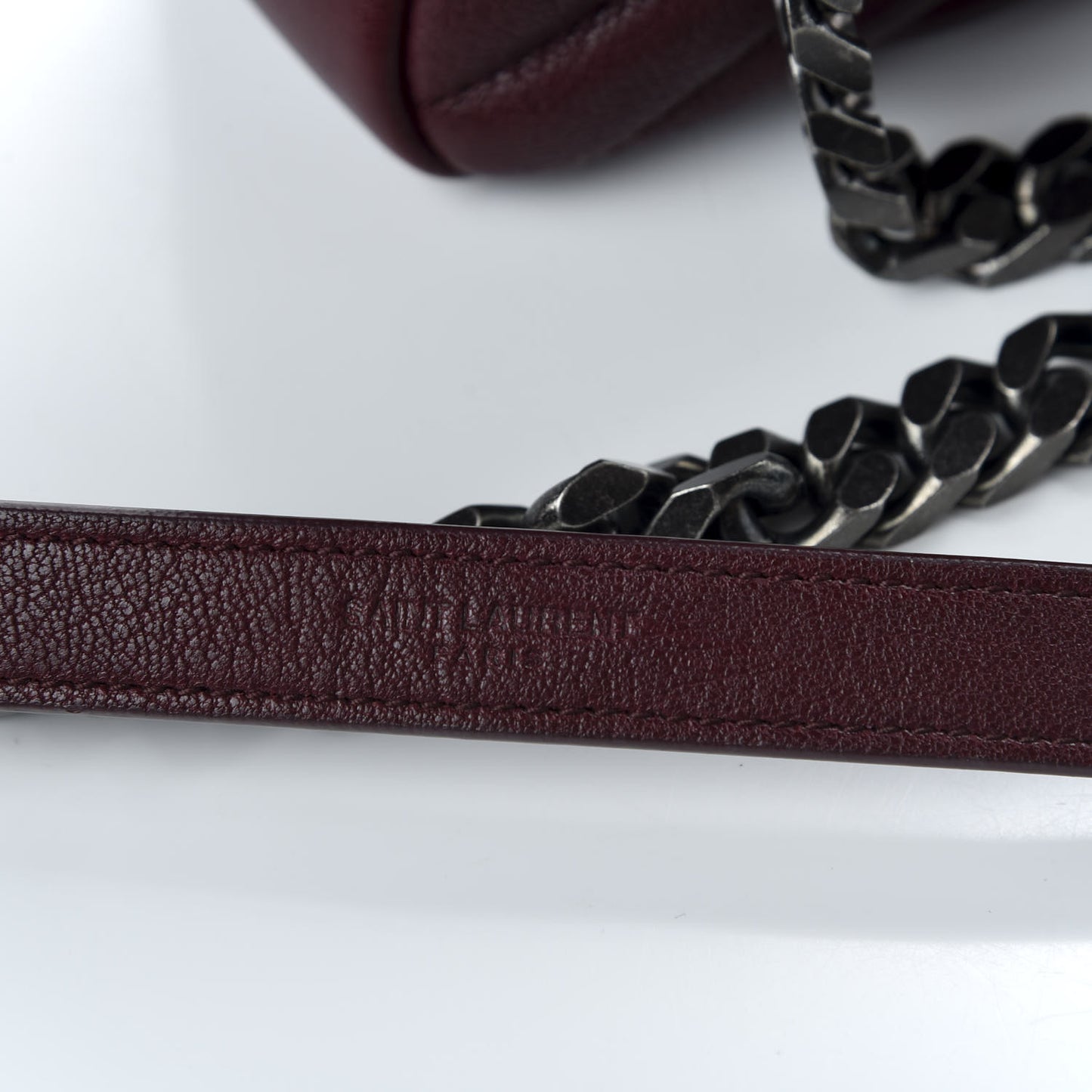 Sheepskin Matelasse Chevron Monogram Medium College Bag Rouge Legion