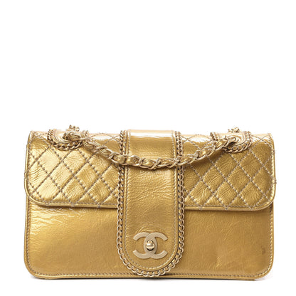 Chanel Patent Medium Madison Flap Gold 1 of 15