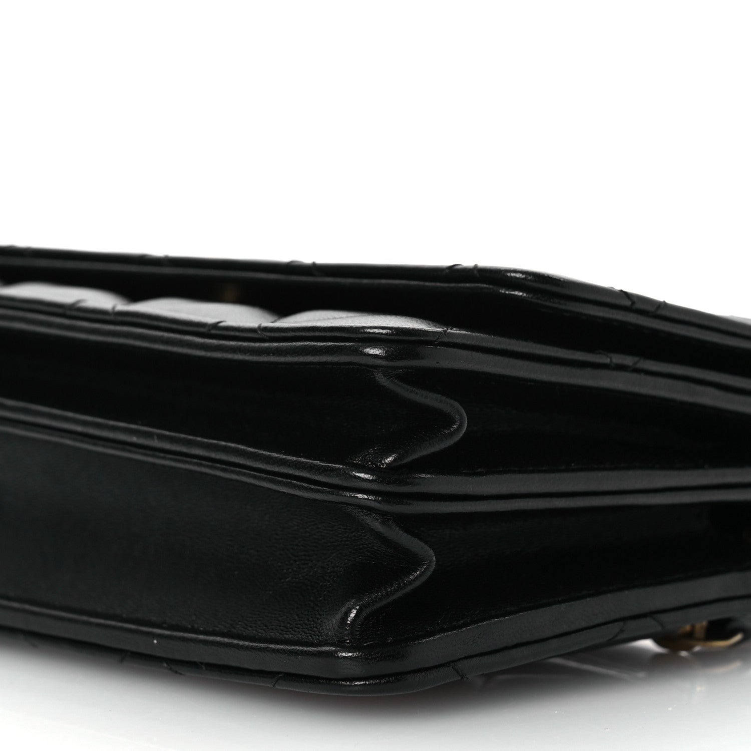 Chanel Lambskin Quilted CC Pearl Enamel Clutch on Chain WOC Black 11 of 13