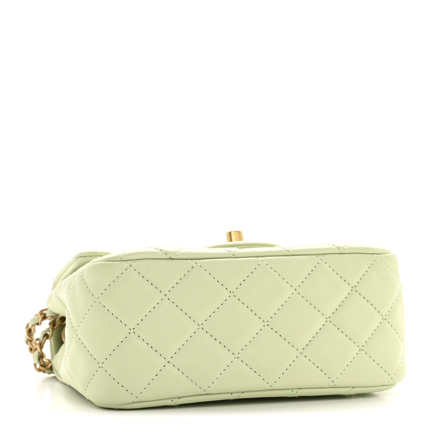 Chanel Lambskin Quilted Mini Pearl Crush Flap Light Green 4 of 12