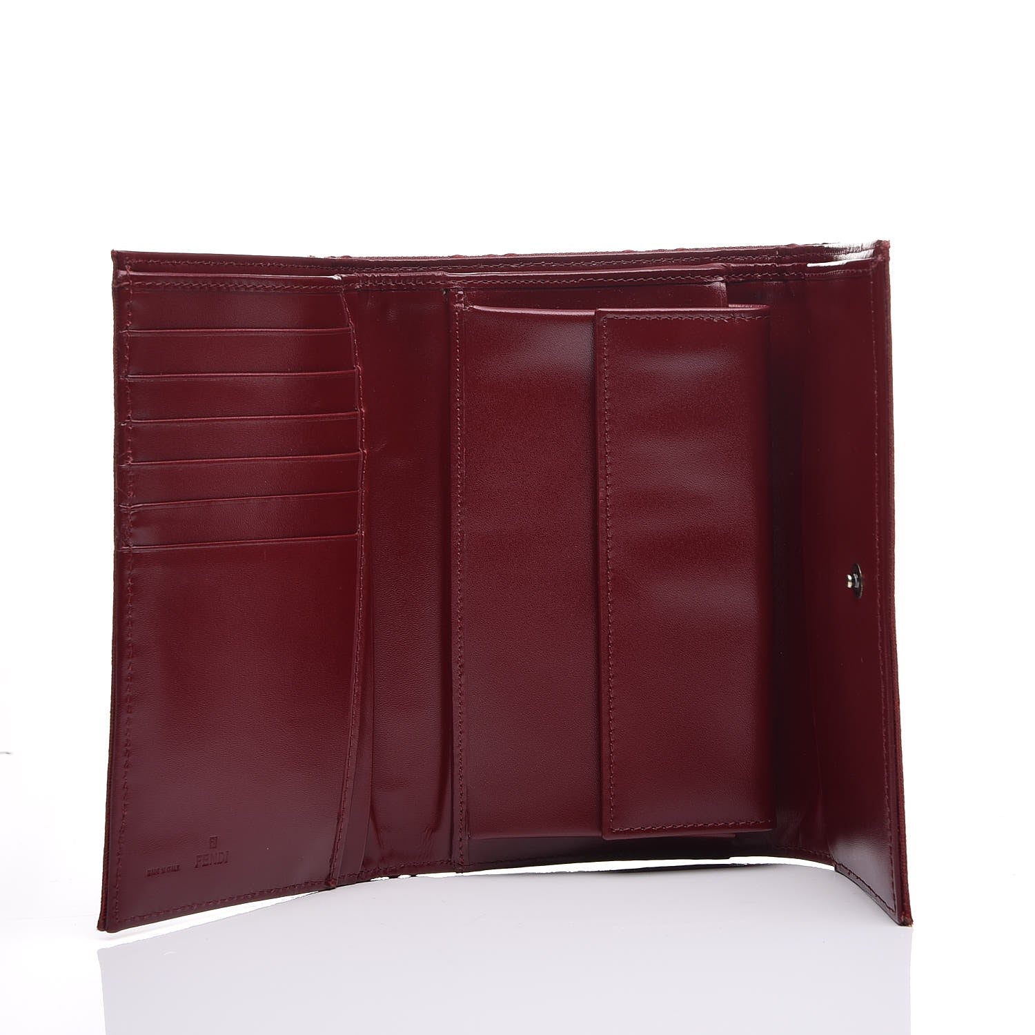 Fendi Zucchino Flap Wallet Red 5 of 8