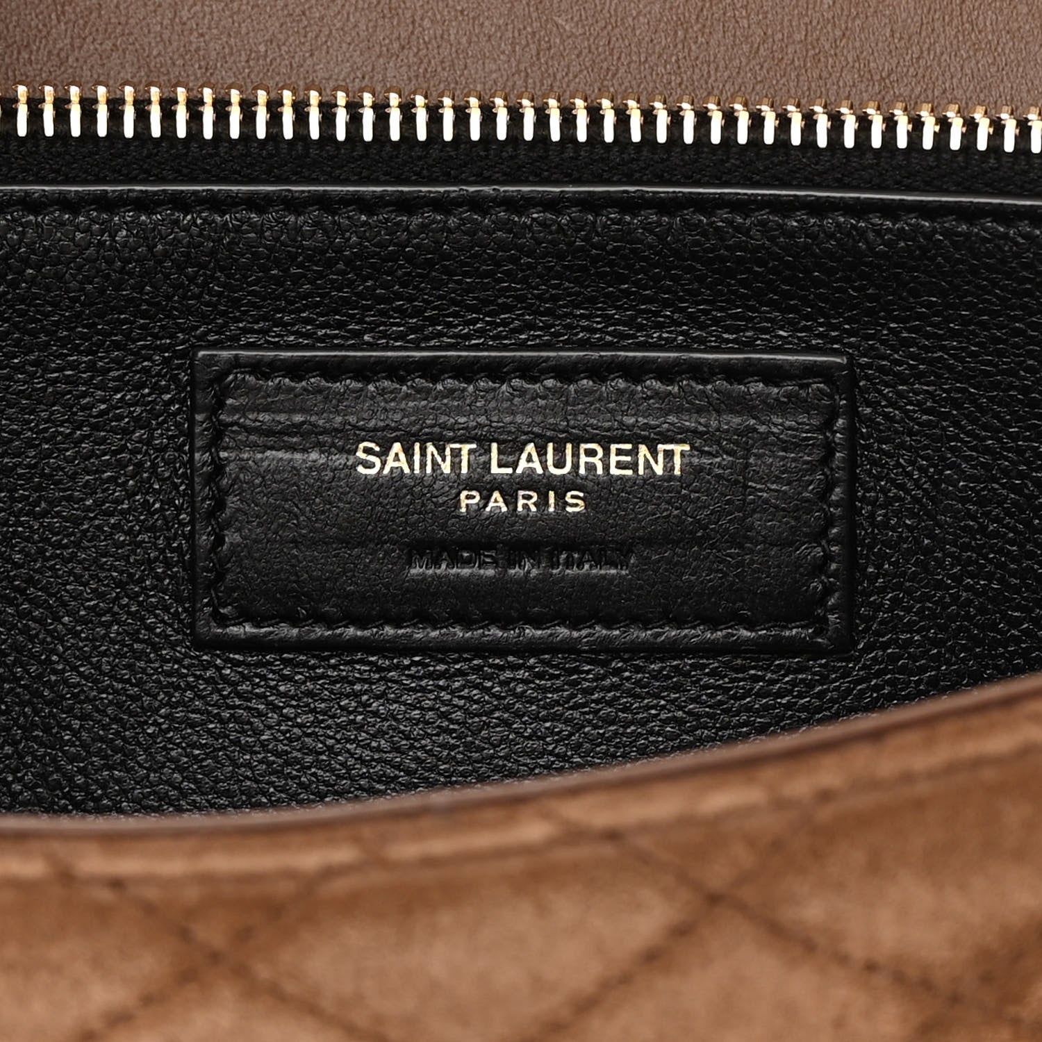 Saint Laurent Nubuck Shearling Quilted Mini Gaby Satchel Natural Tan 6 of 17