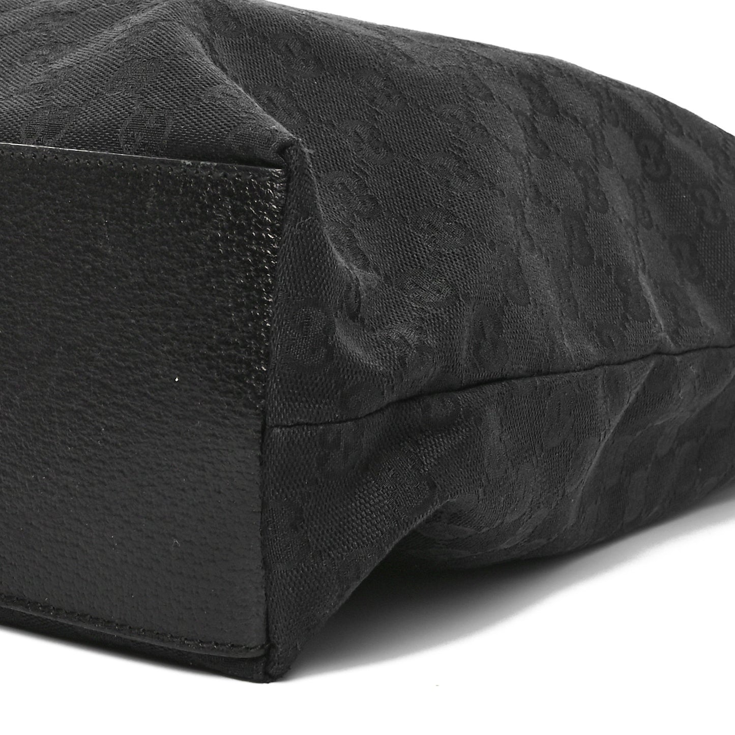 GG Monogram Large Web Handle Vertical Tote Black