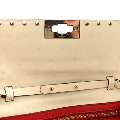 Valentino Garavani Lambskin Rockstud Spike Wallet on Chain Light Ivory 10 of 10