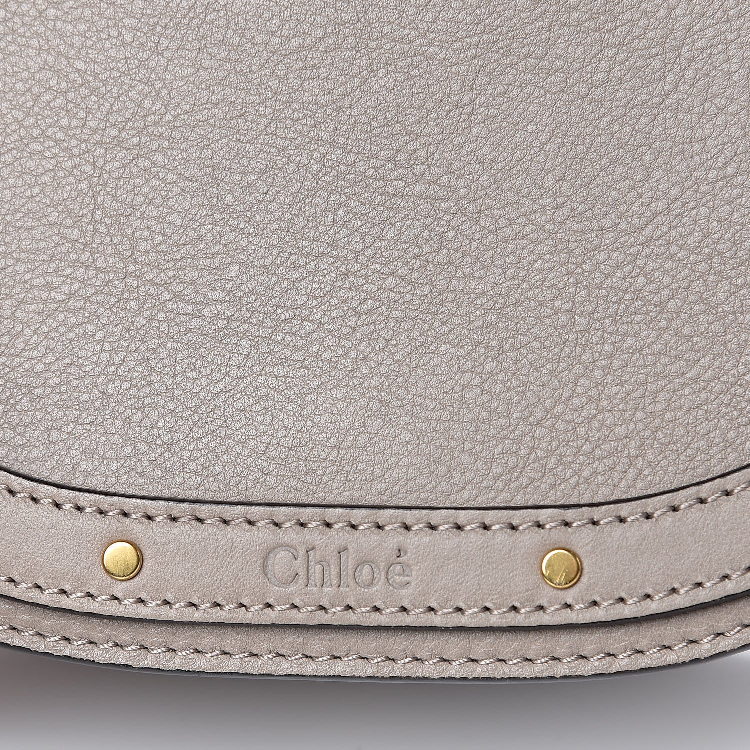 Chloe Calfskin Suede Small Nile Bracelet Bag Motty Grey 9 of 10