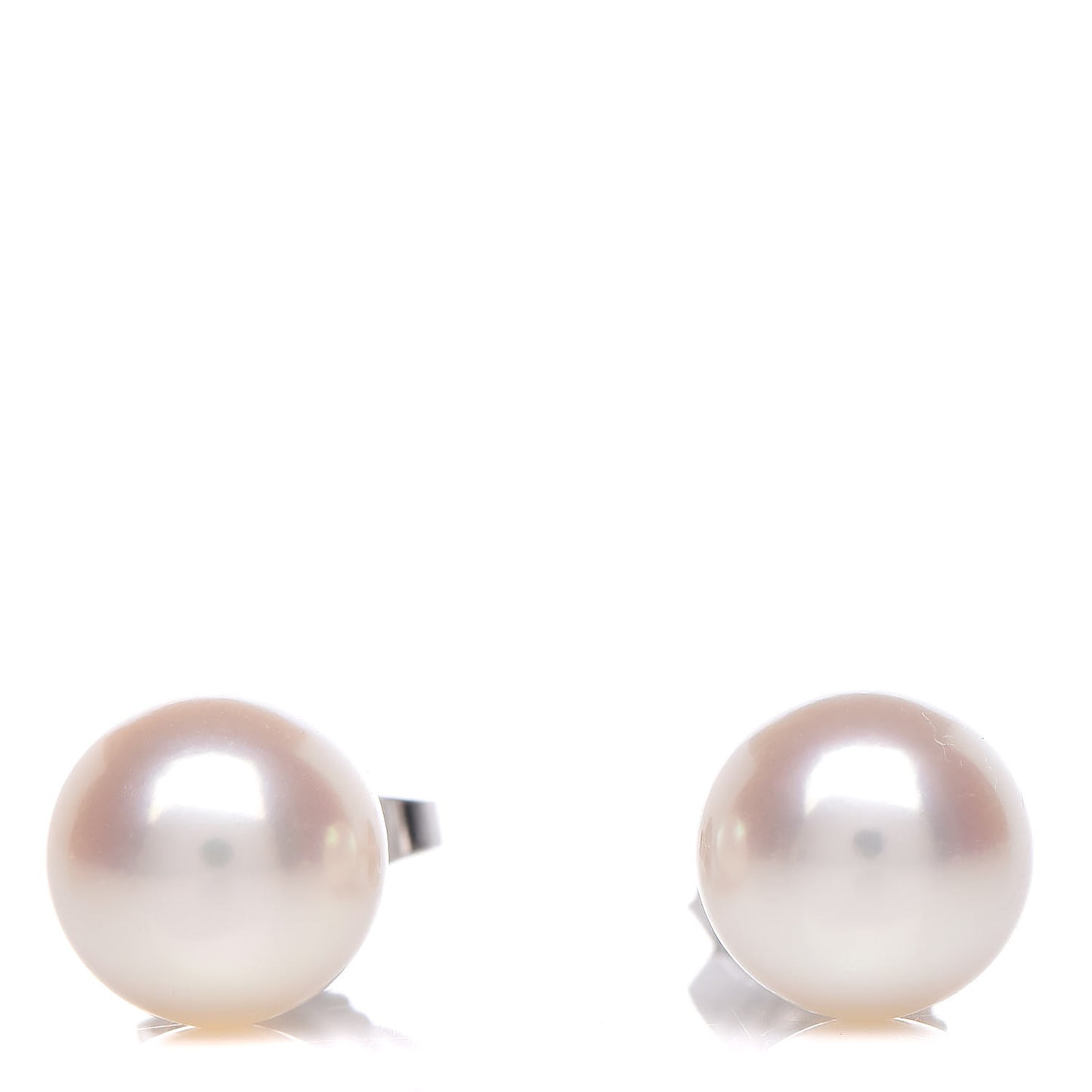 18K White Gold 7-7.5mm Pearl Stud Earrings