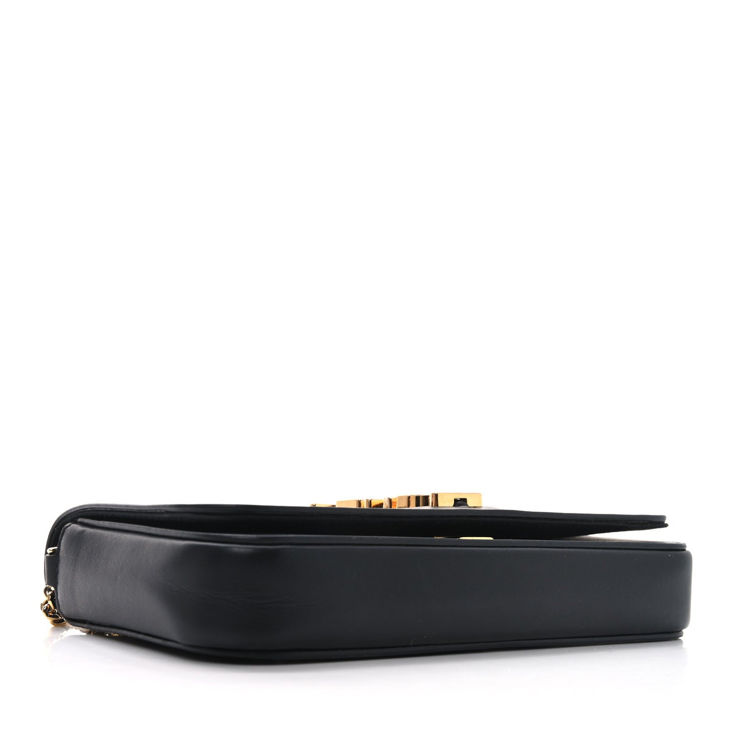Vitello Grace Matte Fendigraphy Wallet On Chain Black