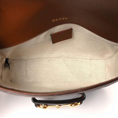 Gucci New Denim GG Monogram Dollar Calfskin Web Mini Horsebit 1955 Shoulder Bag Blue Tea Cuir Epilog 5 of 10