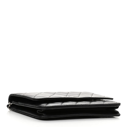 Chanel Lambskin Quilted Wallet On Chain WOC Black 4 of 14