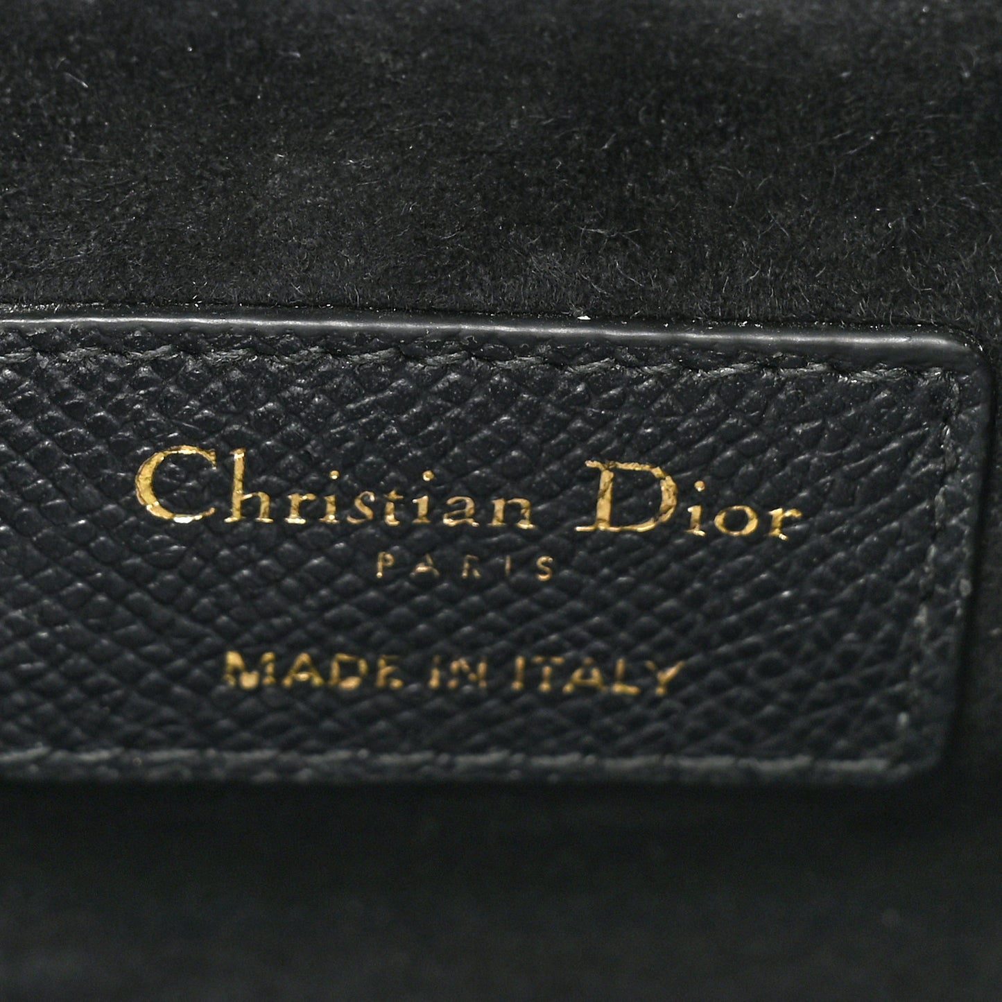 Grained Calfskin Mini Saddle Bag With Strap Black
