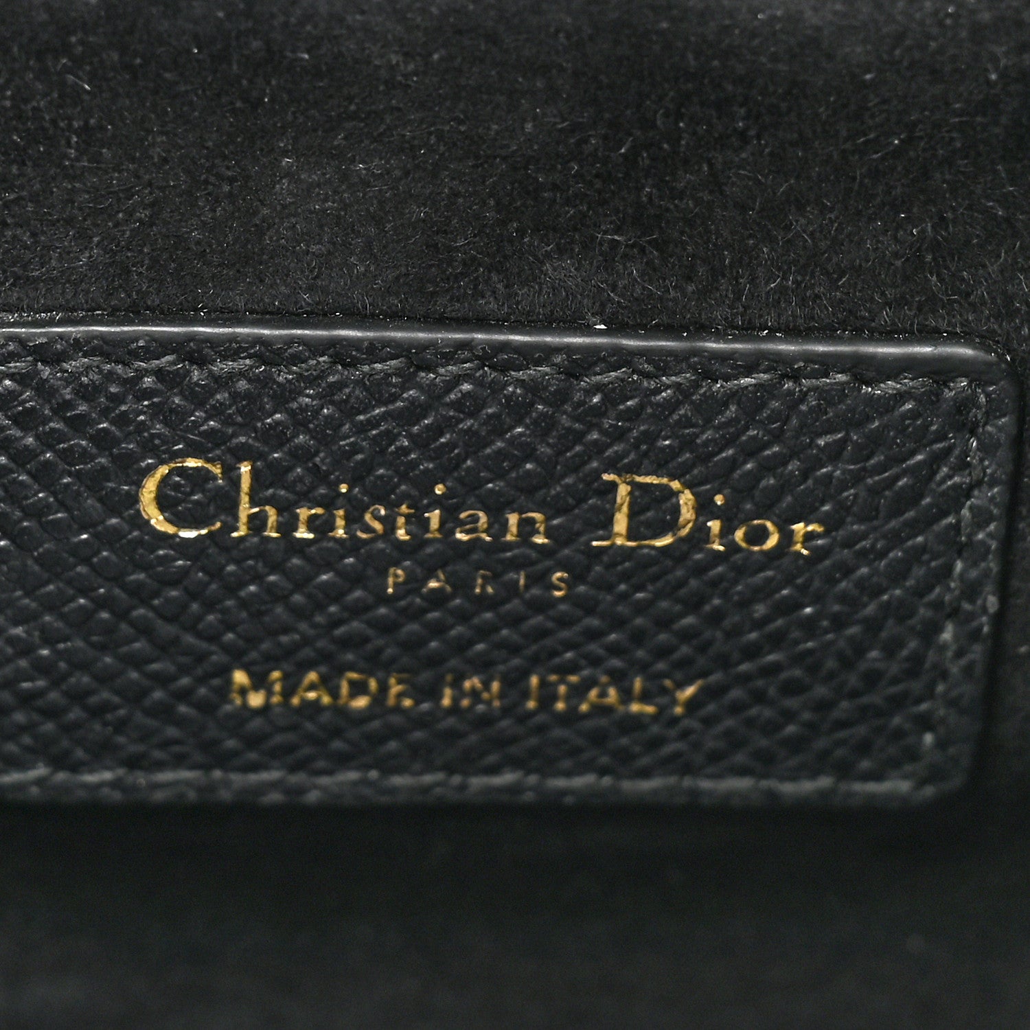 Christian Dior Grained Calfskin Mini Saddle Bag With Strap Black 6 of 12