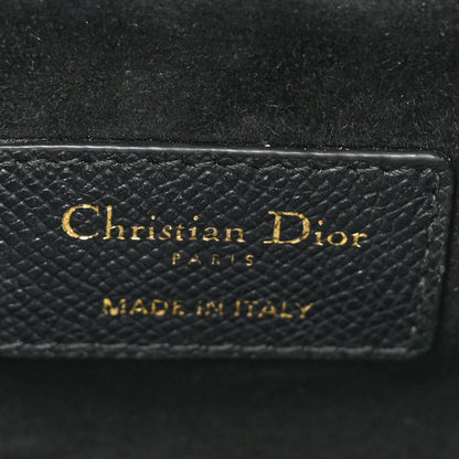 Christian Dior Grained Calfskin Mini Saddle Bag With Strap Black 6 of 12