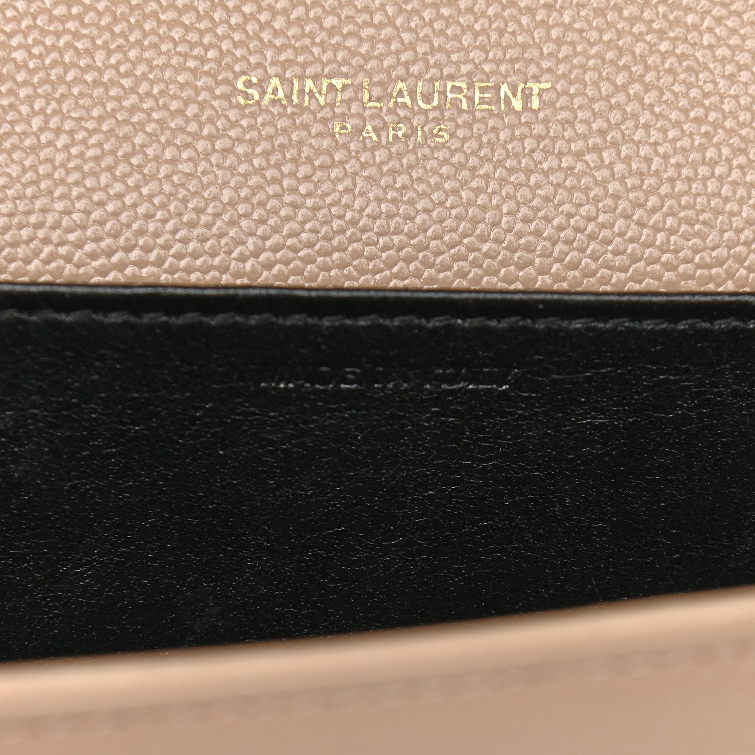 Saint Laurent Grain De Poudre Monogram Uptown Chain Wallet Dark Beige 8 of 11