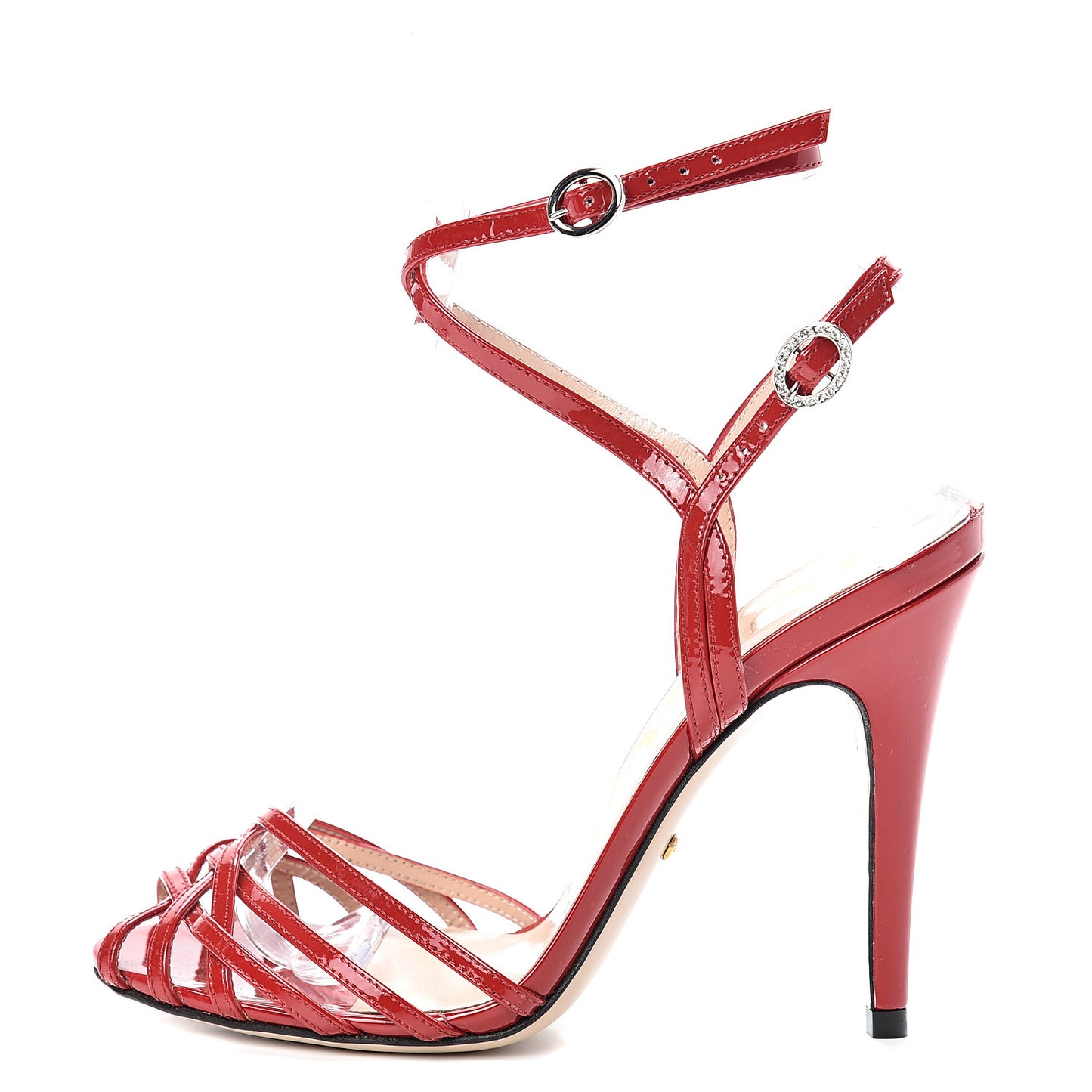 Patent Strappy Sandals 36.5 Red
