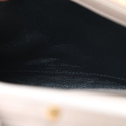 Saint Laurent Grain De Poudre Matelasse Chevron Monogram Chain Wallet Nude Powder 7 of 14
