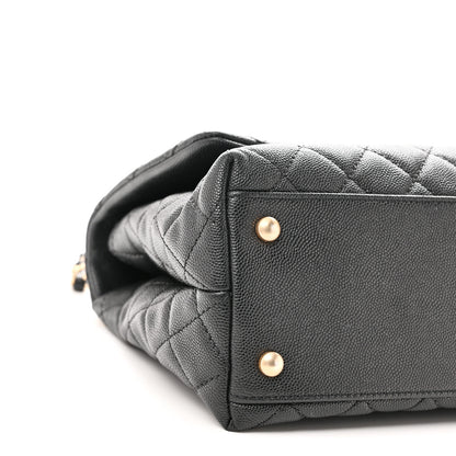 Chanel Caviar Quilted Small Coco Handle Flap Black 9 of 10