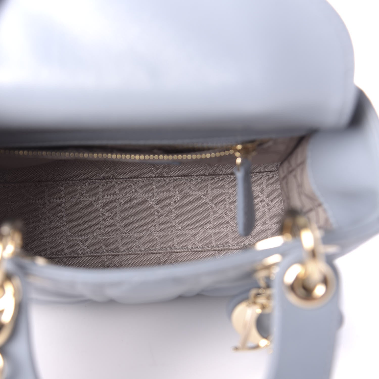 Christian Dior Lambskin Cannage Mini Lady Dior Sky Blue 5 of 11