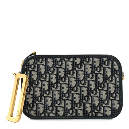 Christian Dior Oblique Diorquake Clutch Blue 1 of 9