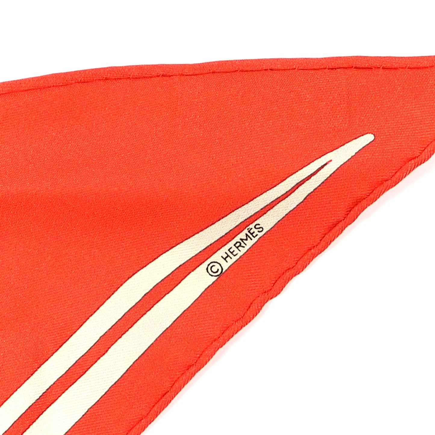 Silk Caleche Elastique Triangle Scarf