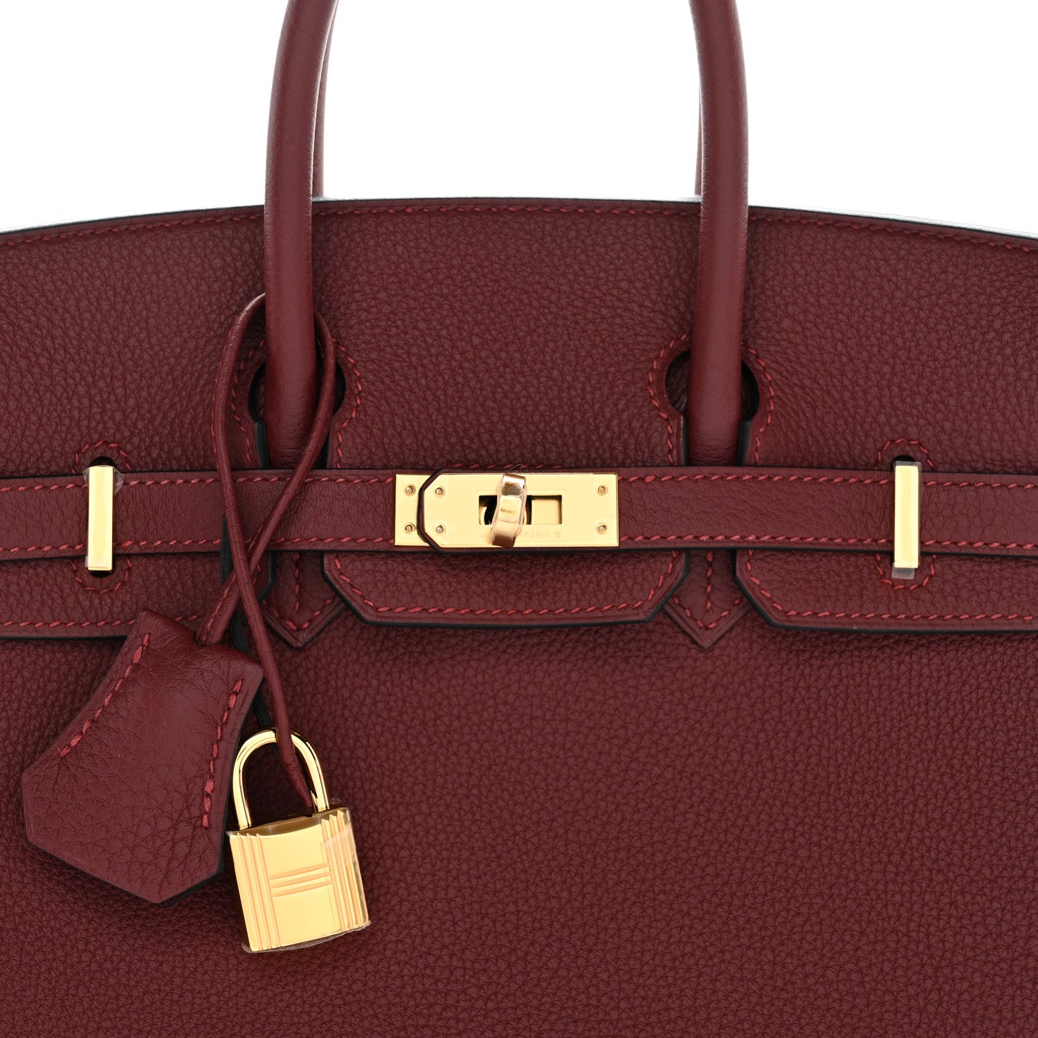 Hermes Togo Birkin 25 Rouge H 8 of 11