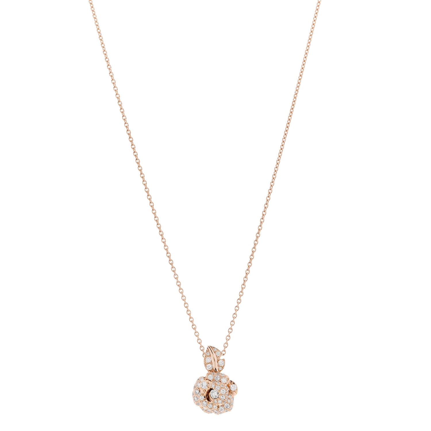 Christian Dior 18K Rose Gold Diamond Small Rose Dior Bagatelle Necklace 1 of 6