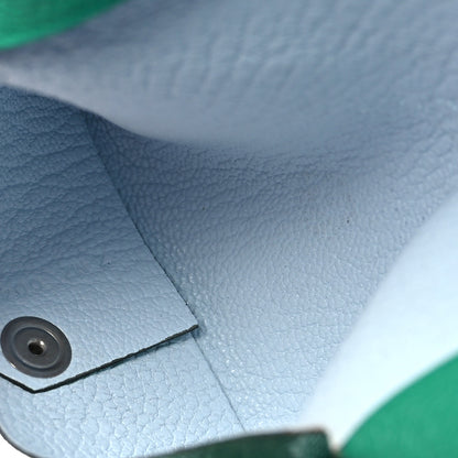 Hermes Chevre Mysore Verso Calvi Card Case Menthe Bleu Brume 5 of 9