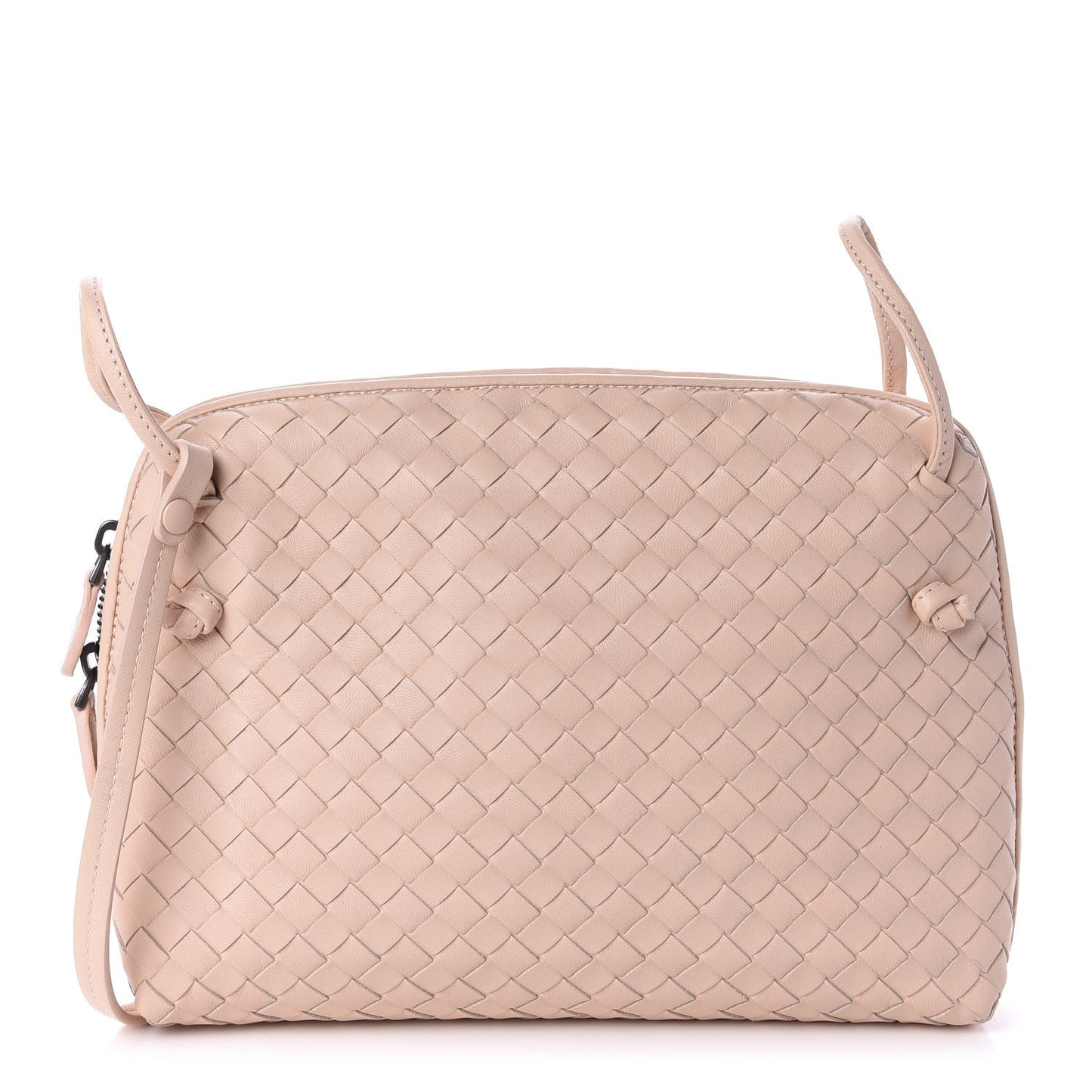 Nappa Intrecciato Nodini Crossbody Messenger Flamingo