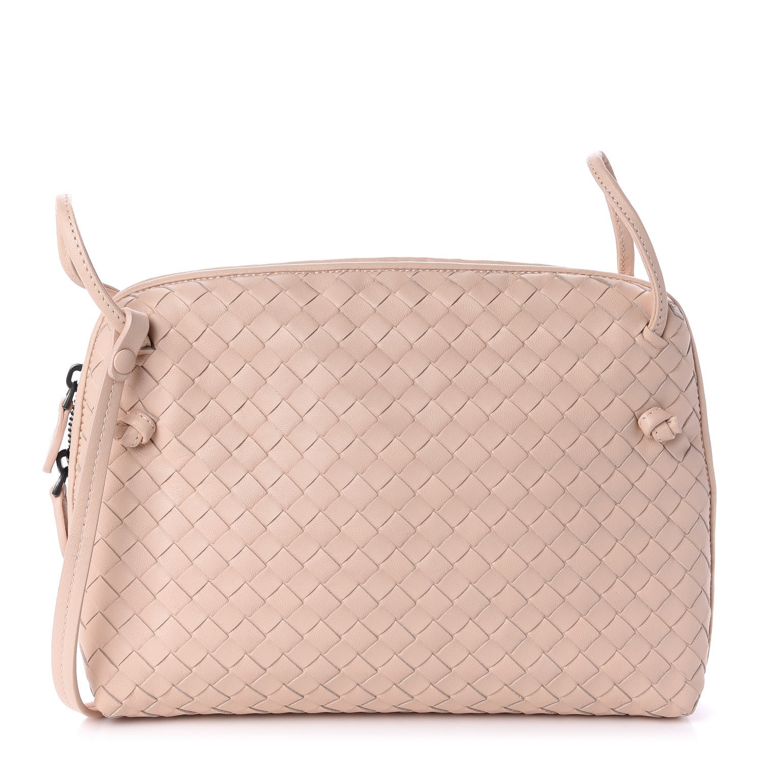 Bottega Veneta Nappa Intrecciato Nodini Crossbody Messenger Flamingo 1 of 9
