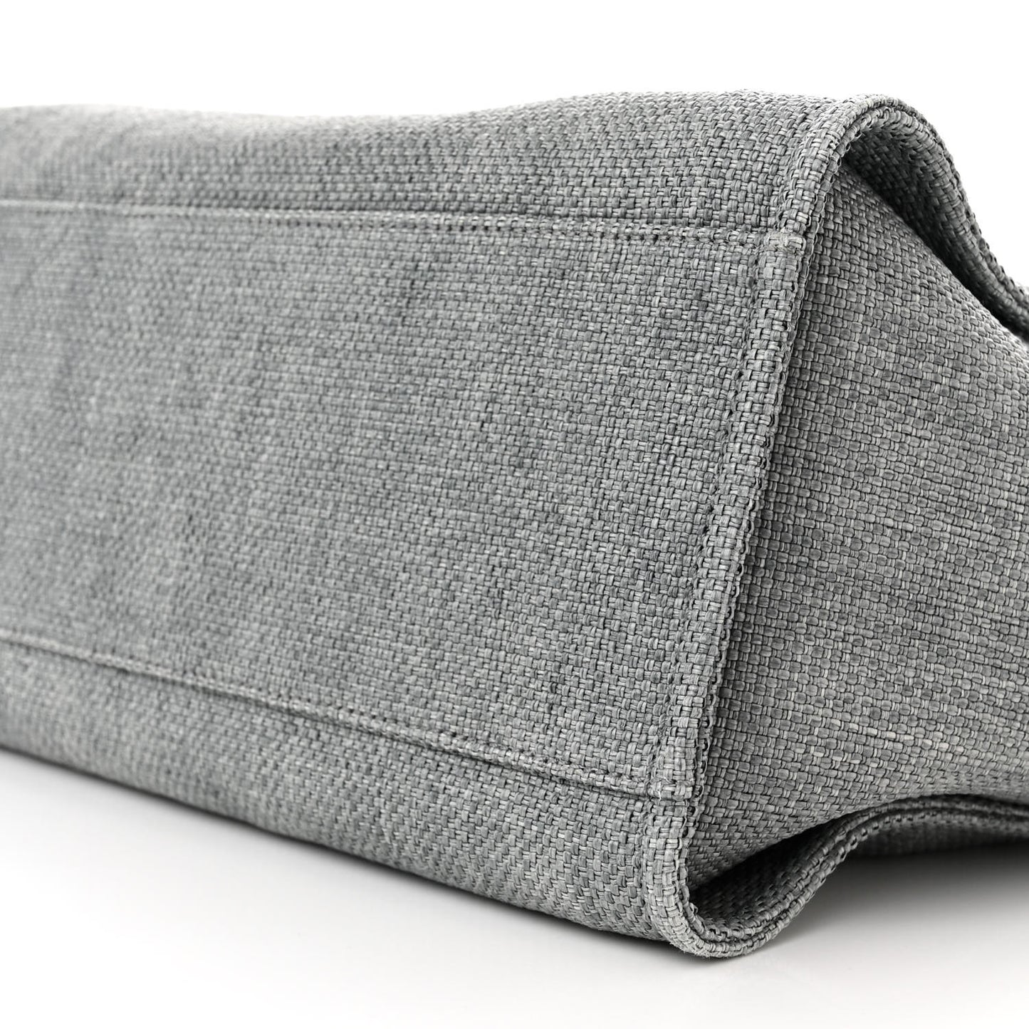 Woven Straw Raffia Large Deauville Tote Grey