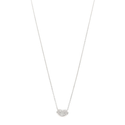Tiffany Sterling Silver 11mm Elsa Peretti Bean Pendant Necklace 1 of 4