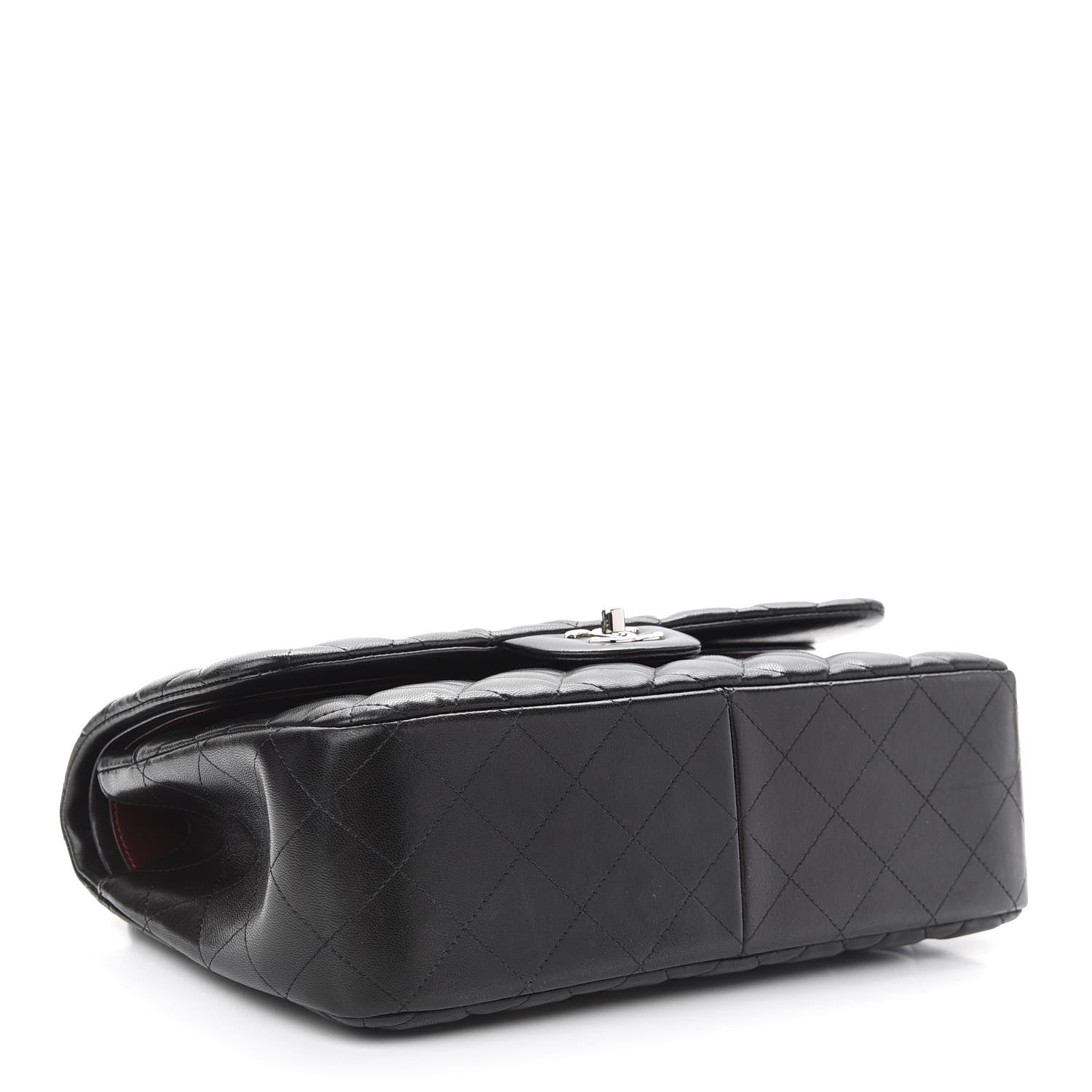 Chanel Lambskin Quilted Jumbo Double Flap Black 4 of 14